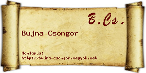 Bujna Csongor névjegykártya