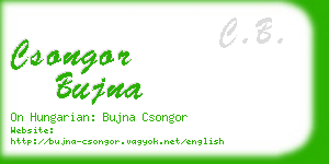 csongor bujna business card